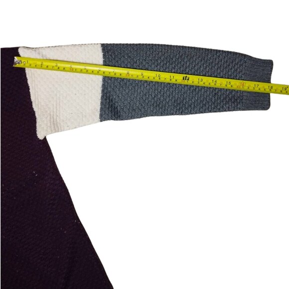 Calvin Klein Women's Colorblock Knit Sweater - Size S - Purple, Gray, White - Picture 5 of 6
